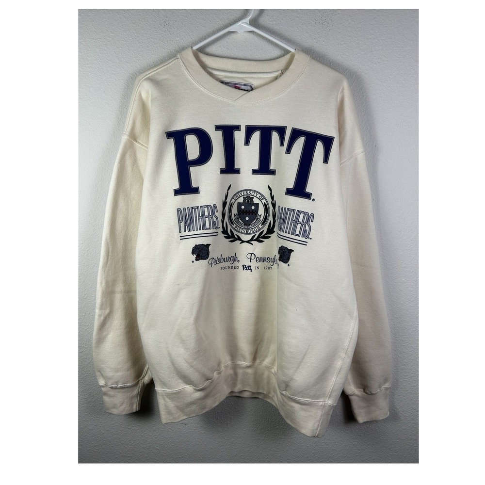 Vintage 90s University of Pittsbugh PITT Panthers Sweatshirt Sz L